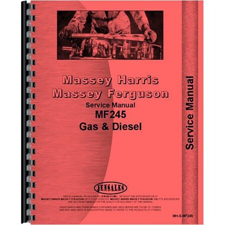 Tractor Service Manual Fits Massey Ferguson MF 245